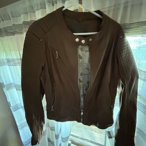 Cisono brown leather Moto jacket